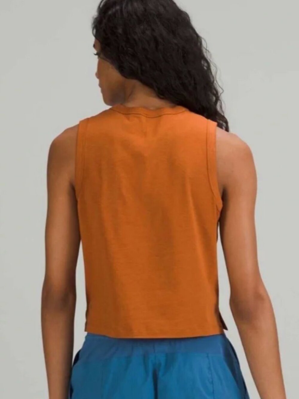 Lululemon Classic-Fit Cotton-Blend Tank Top Butternut Brown Orange Size Medium - Picture 5 of 5